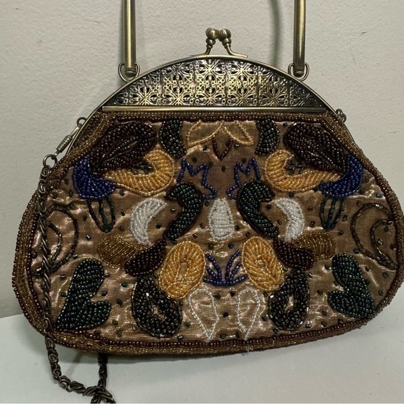 Vintage beaded ornate art  deco handbag fairy glam - Picture 3 of 9